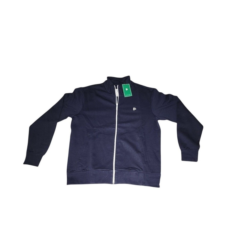 Flint Park Men's Navy Court Tennis Track Jacket Full Zip Size L NWT